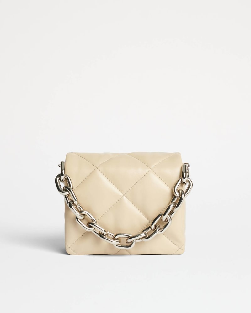 Front of a size O/S Hestia Bag in Warm Sand/Silver in Warm Sand/Silver by STAND STUDIO. | dia_product_style_image_id:331729